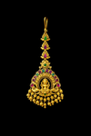 Antique Temple Tikka With Matte Gold Plating || 229122