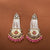 Indo Western Mother Of Pearl Earring With Mehndi Plating || 111802