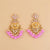Indo Western Mother Of Pearl Earring With Mehndi Plating || 111869