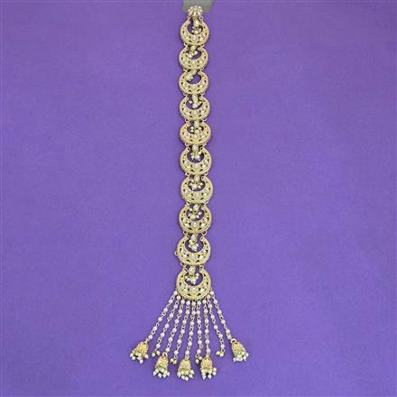 Indo Western Classic Hair Brooch With Gold Plating || 112169