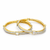 Cz Classic Bangles With 2 Tone Plating (2x6) || 442885