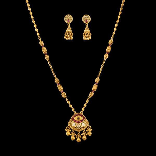 Antique Classic Pendant Set With Gold Plating || 230012