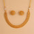 Antique Plain Matte Gold Necklace Set With Matte Gold Plating || 225397