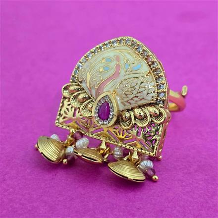 Antique Adjustable Ring With Gold Plating || 227455
