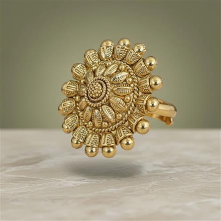 Antique Adjustable Ring With Gold Plating || 228325