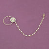 Antique Moti Nose Ring With Gold Plating || 228627