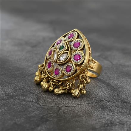 Antique Adjustable Ring With Gold Plating || 229214