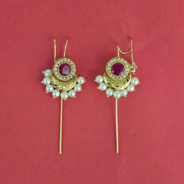 Antique Moti Earring With Gold Plating || 229902