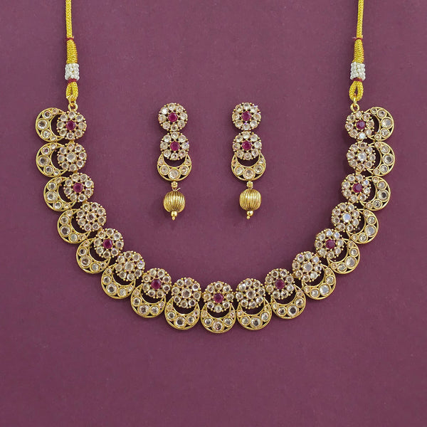 Antique Classic Necklace Set With Gold Plating || 230289