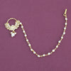 Antique Moti Nose Ring With Gold Plating || 230336