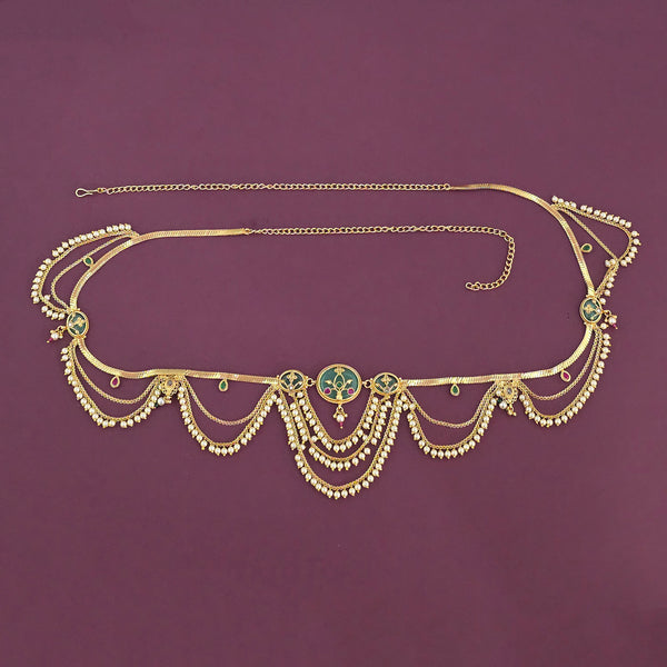 Antique Moti Belt With Gold Plating || 230452