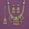 Antique Classic Necklace Set With Matte Gold Plating || 230502