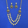 Antique 2 Line Necklace With Matte Gold Plating || 230681