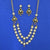 Antique 2 Line Necklace With Matte Gold Plating || 230681