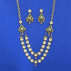Antique 2 Line Necklace With Matte Gold Plating || 230681
