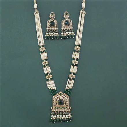 Antique Bandhai Pendant Set With Mehndi Plating || 230717