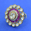 Kundan Adjustable Ring With Carat Gold Plating || 303205