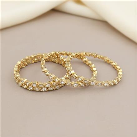 Kundan Classic Bangles With Carat Gold Plating (2x6) || 303395