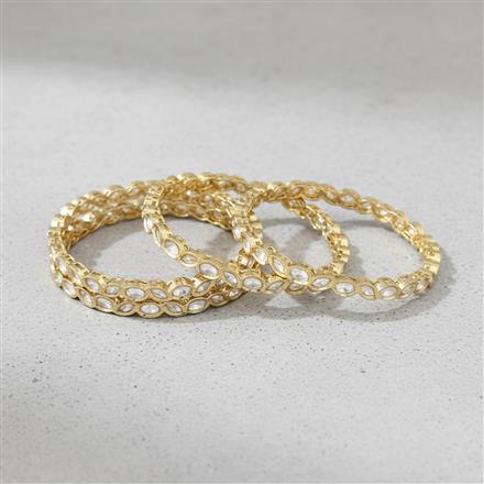 Kundan Classic Bangles With Carat Gold Plating || 303415