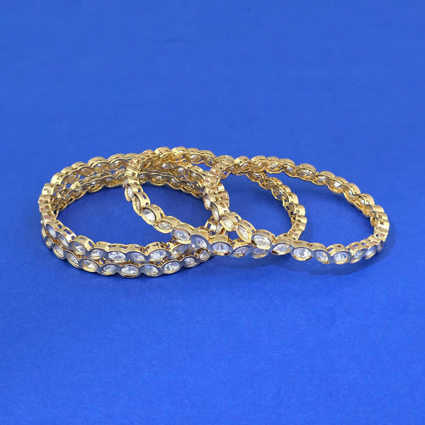 Kundan Classic Bangles With Carat Gold Plating || 303415