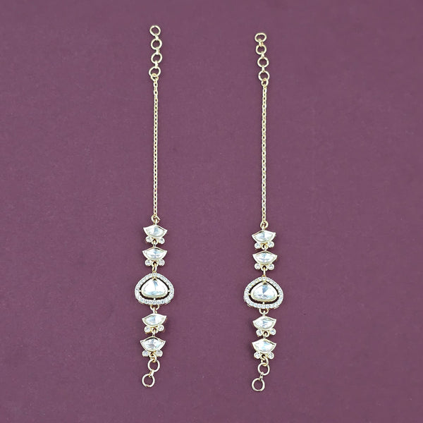 Kundan Classic Ear Chain With Carat Gold Plating || 303448