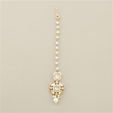 Kundan Moti Tikka With Carat Gold Plating || 352749