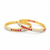 Cz Classic Bangles With 2 Tone Plating (2x6) || 436749