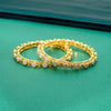 Cz Classic Bangles With 2 Tone Plating - (2x8) || 436907