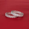 Cz Classic Bangles With 2 Tone Rhodium Plating || 438276