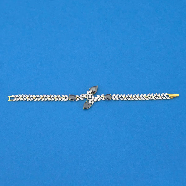 Cubic Zirconia Classic Bracelet With 2 Tone Plating || 440739