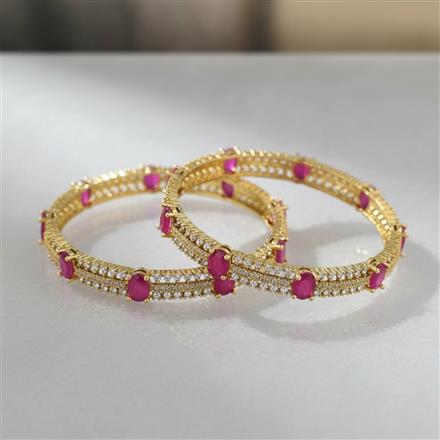 Cz Classic Bangles With Mehndi Plating - (2x6) || 441951