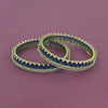 Cz Classic Bangles With Mehndi Plating (2x6) || 442676