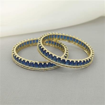 Cz Classic Bangles With Mehndi Plating (2x6) || 442676