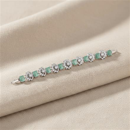 Cz Classic Bracelet With Rhodium Plating || 442707