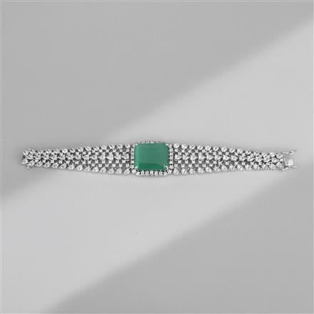 Cz Classic Bracelet With Rhodium Plating || 442749