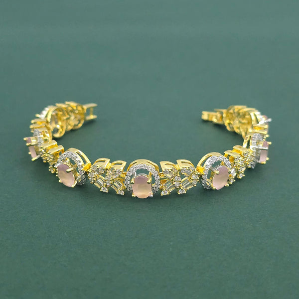 Cz Openable Bracelet With 2 Tone Plating || 442766
