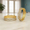 Cz Openable Bangles With 2 Tone Plating || 442856