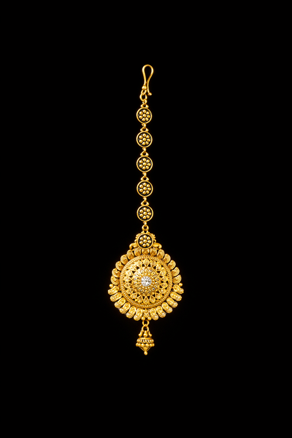 Antique Classic Tikka With Matte Gold Plating || 223493