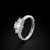 Cz Adjustable Ring With 2 Tone Rhodium Plating || 440856