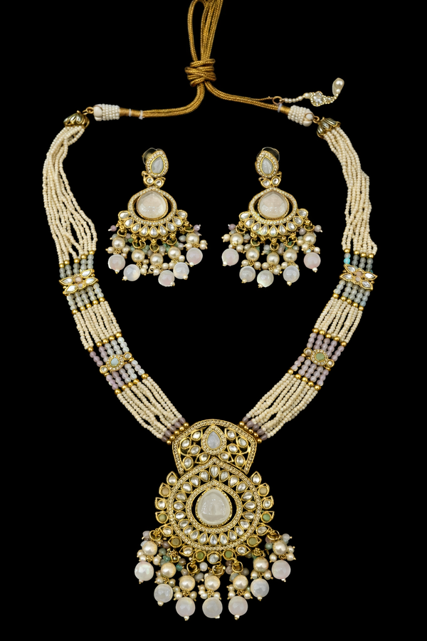 Antique Bandhai Pendant Set With Mehndi Plating || 230721