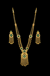 Antique Long Necklace With Matte Gold Plating || 230674