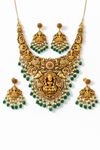 Antique South Indian Necklace Set With Matte Gold Plating || 229065