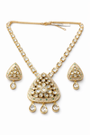Kundan Meenakari Necklace Set With Gold Plating || 302778
