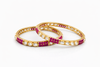 Kundan Classic Bangles With Carat Gold Plating (2x6) || 303492
