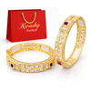 Kundan Openable Bangles With Carat Gold Plating (2x6) || 303173