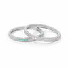 Cz Delicate Bangles With Rhodium Plating (2x6) || 434691