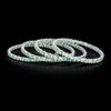 Cubic Zirconia Classic Bangles With Rhodium Plating (2x6) || 431555