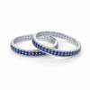 Cubic Zirconia Classic Bangles With Rhodium Plating (2x6) || 442784
