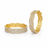 Cz Openable Bangles With 2 Tone Plating || 442856