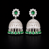 Cz Classic Jhumki With Rhodium Plating || 438241
